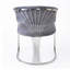 Leather Upholstered Upholstered Back Armchair in Silver