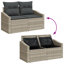 289cm Wide Patio Sofa with Cushions