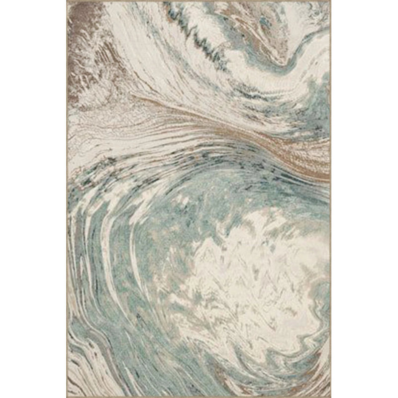 Tapis décoratif lavable à motif tourbillon, Rectangle 3 pi 4 po x 5 pi