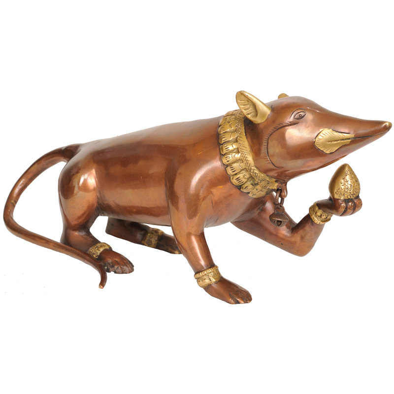 Souris offrant Modak à Ganesha