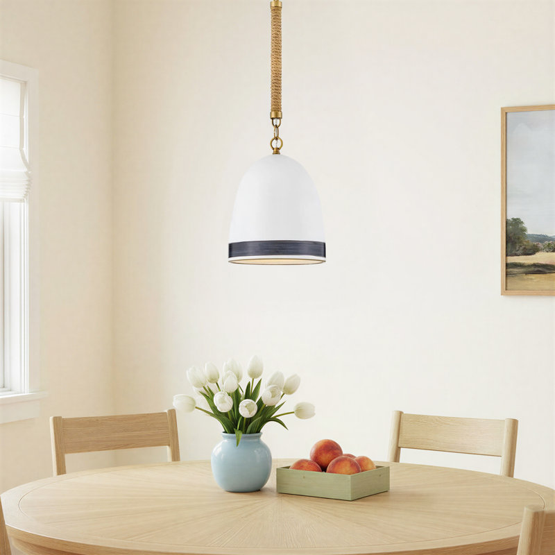 Felipa 1 - Light Heritage Brass With Black Accents Dome Pendant