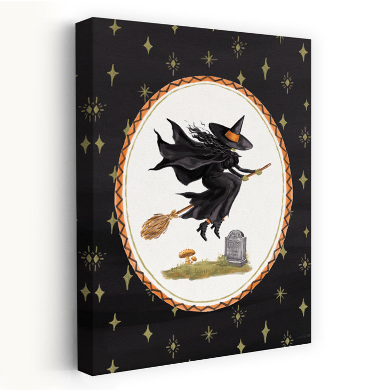 «Midnight Mischief VII Vintage fantaisiste, paysage abstrait, reproduction d'art murale, 18" H x 12" W
