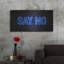 Latitude Wall «Say No In Neon Blue» par Luxe Portfolio, art mural en métal-607980719