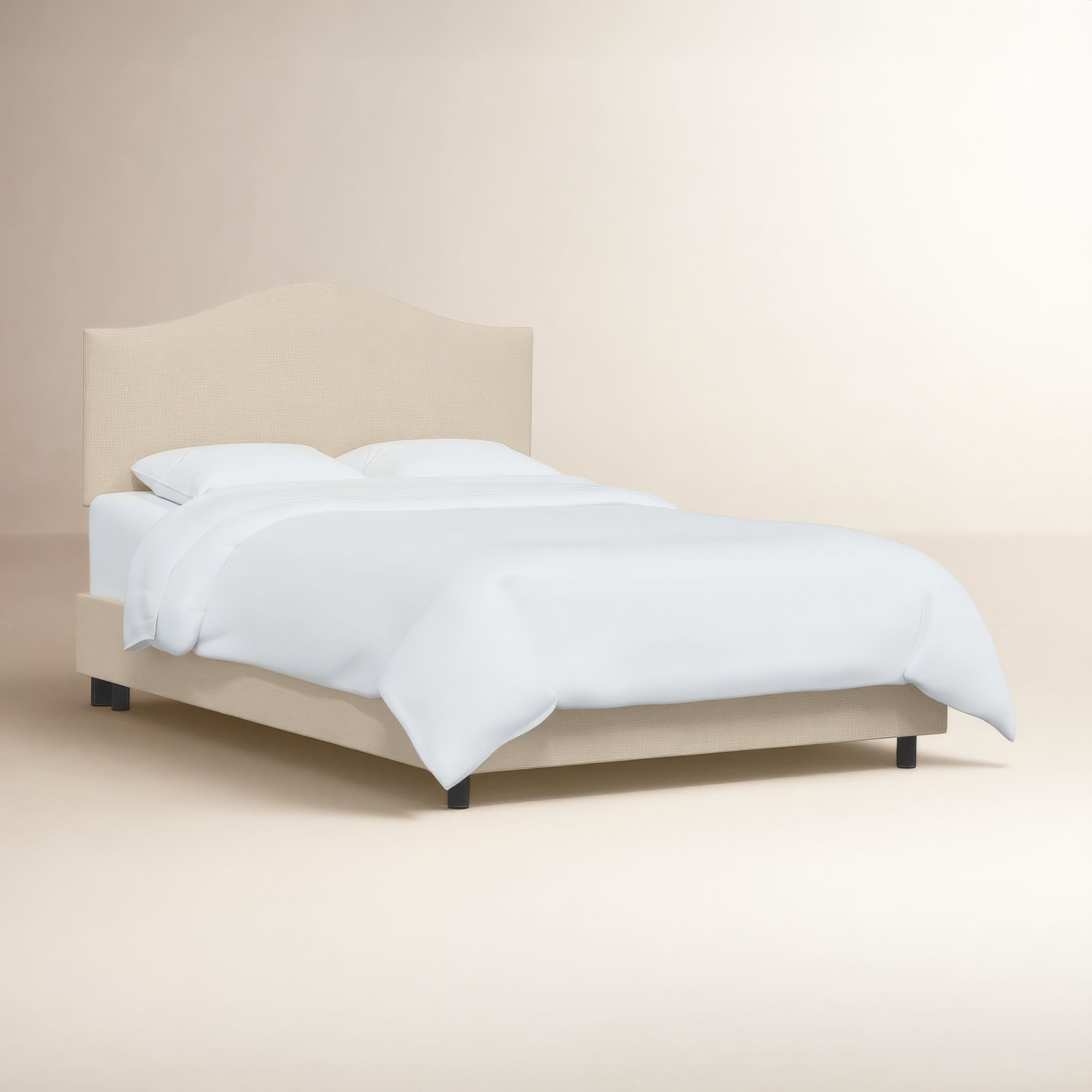 Morris Linen Upholstered Bed, California King, Classic Linen Linen