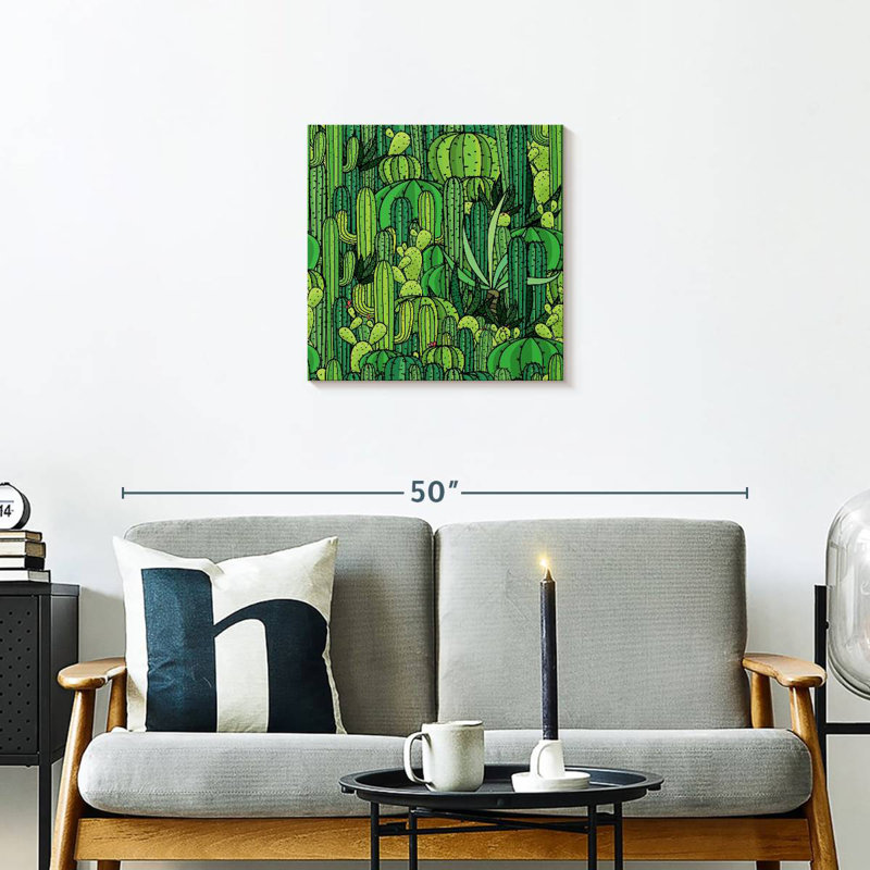 Motif de cactus vert Harnek, H 20 po x l 20 po