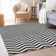Premium Machine Washable Prisco Black Rug