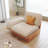 One Seater 43.31 Inch Tufted Upholstered Sofa with Armrest Cushions