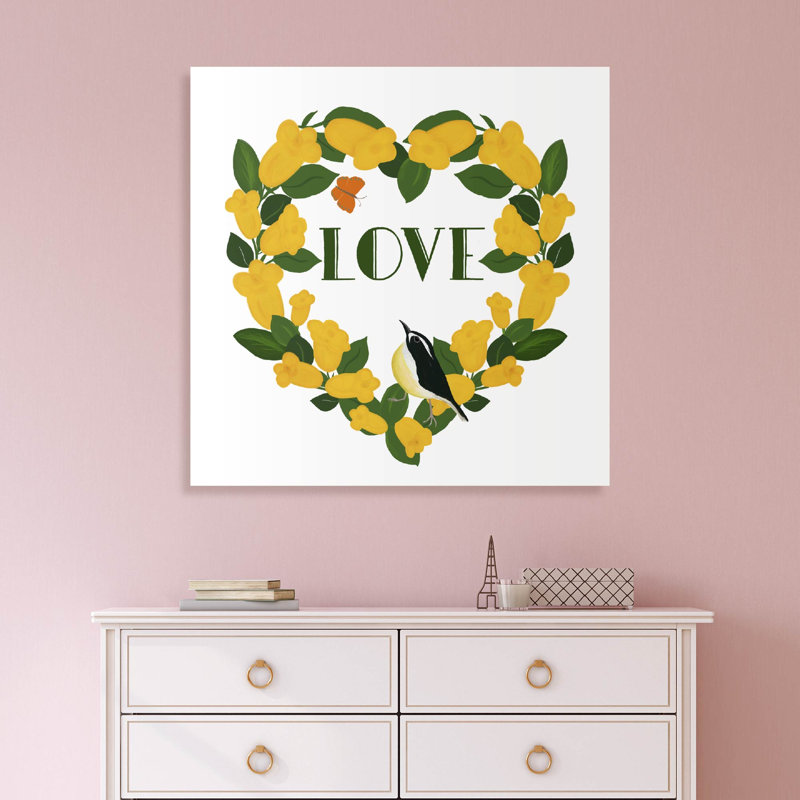 Studio Series - Toi La Heart Bird - Toile tendue avec châssis, H 30 po x l 30 po