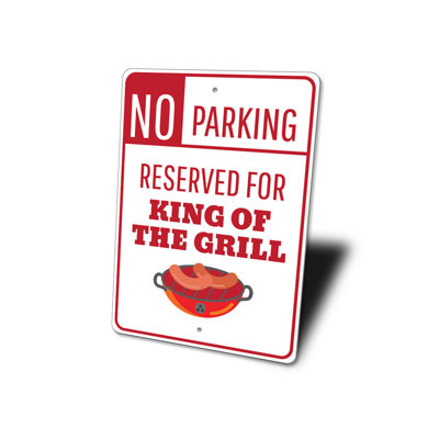 Panneau «King of the grill» en aluminium