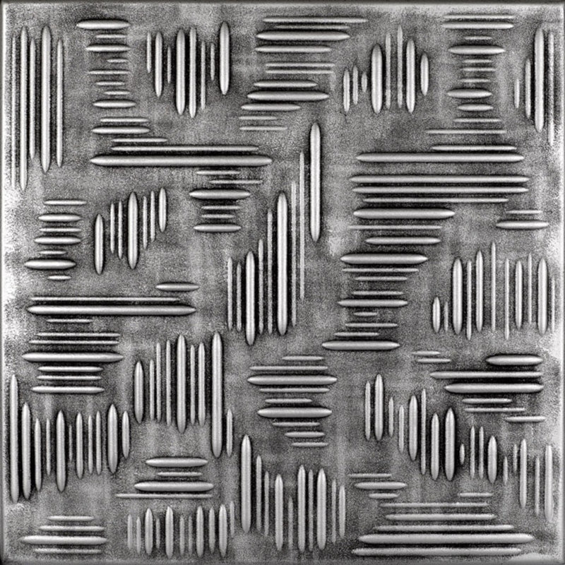 Tuile de plafond en polystyrène Country Bleat 1,6 pi x 1,6 pi, Argent antique