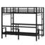 Lit superposé en métal / lit mezzanine avec bureau et tablettes, utilisations multiples se pliant dans un canapé avec DEL et USB