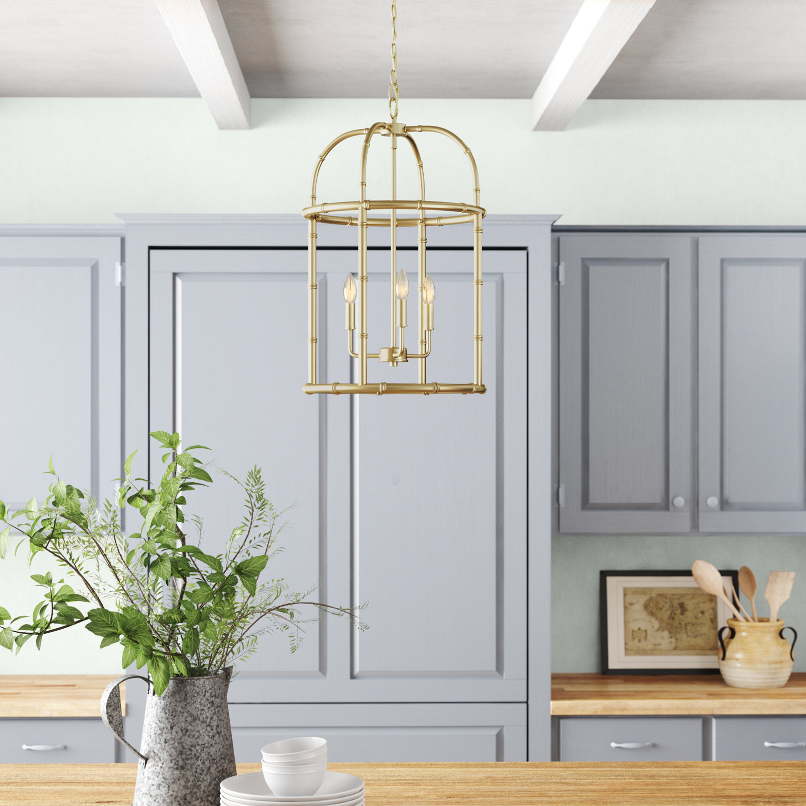 Ollie 3 Light Dimmable Pendant
