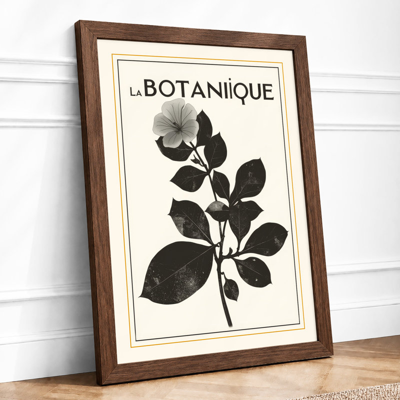 Study Botanical - Framed Print, A2 - 59.4 x 42.0 cm, Walnut