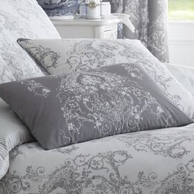 Finn Damask Rectangular Throw Pillow Cover