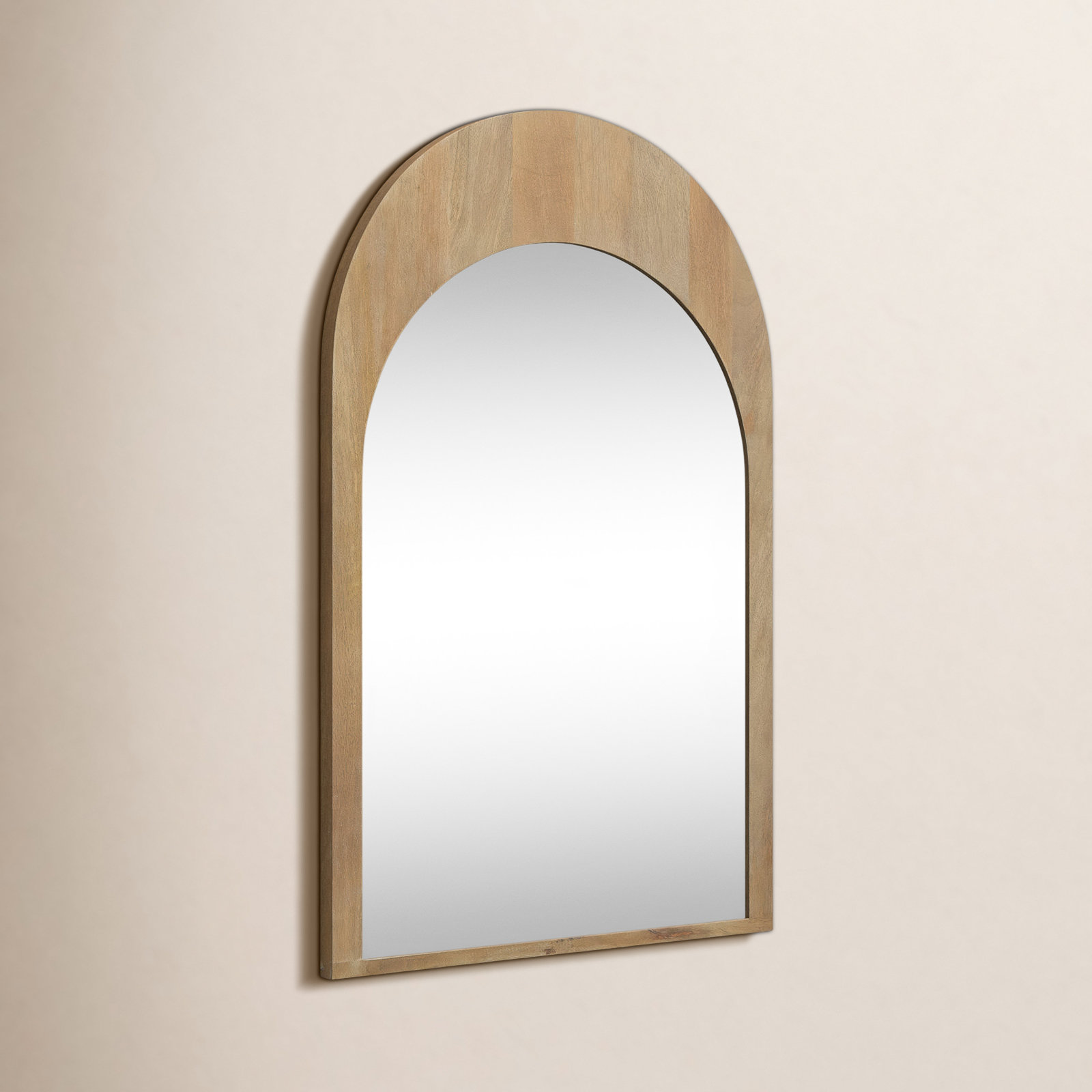 Vixe Mango Accent Mirror, Light Brown, 36" x 23"