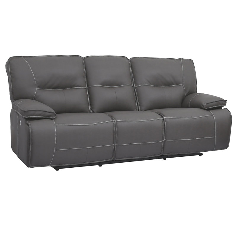 Pomona 88'' Upholstered Power Reclining Sofa, Haze