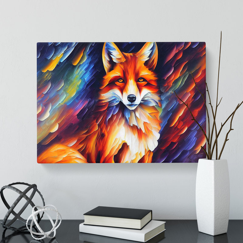 Fox Painting Vol.2 Abstract - Wrapped Canvas, 50cm H x 76cm W x 3cm D