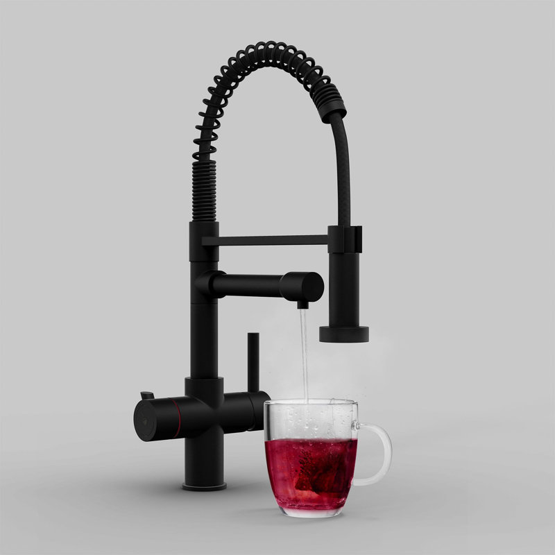 Fohen Pull Out Touch Kitchen Faucet, Matt Black