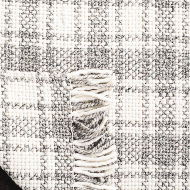 Jacques Hand Woven Wool Plaid Rug, Rectangle 8' x 10'