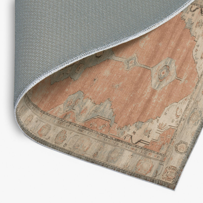 Tapis intérieur et extérieur brun Overdyed, Rectangulaire 2 pi x 3 pi