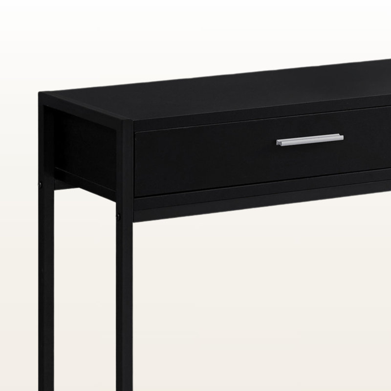 Table d'appoint 2 tiroirs Kallie, Black