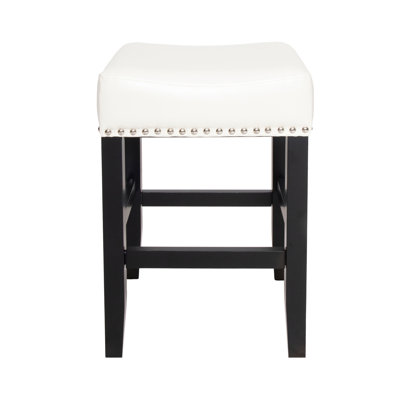 Backless Leather Counter Stool (Set of 2)