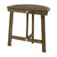 Table en bois gris, demi-ronde, pliable pour maximiser l'espace de rangement gris bistro, forme demi-ronde, pliable facilement