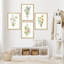 «Faux tape Wildflowers Modern Artwork, impressions encadrées, affiches, petit art mural de salle de bain», 4 pièces-101825653-101825650