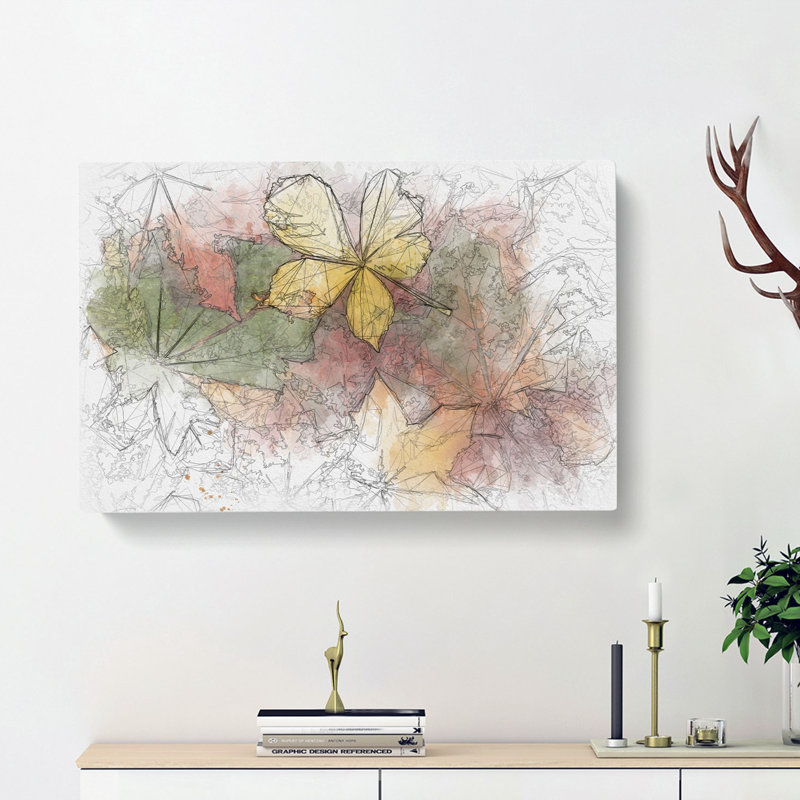 Leaves On An Autumn Forest - Wrapped Canvas, 50cm H x 76cm W x 3cm D
