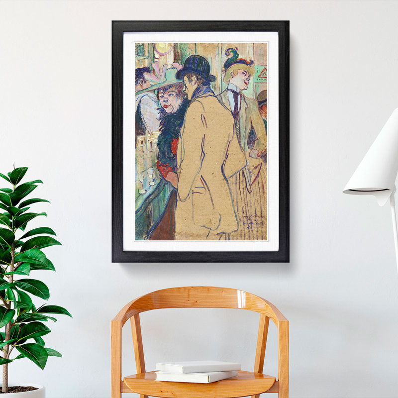 Alfred la Guigne by Henri de Toulouse-Lautrec - Picture Frame Painting, Black, 48cm H x 36cm W x 2cm D