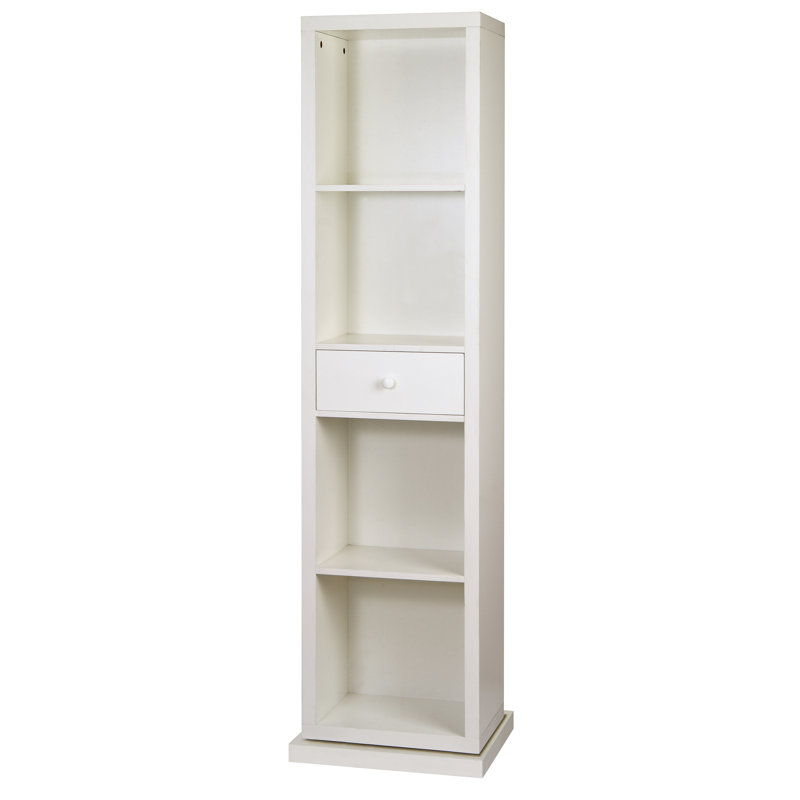 Tour de rangement en lin l 17,5 "x H 71" Alyha, Blanc