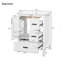 Meuble-lavabo moderne de 24 po avec lavabo en céramique, porte à fermeture en douceur, tablette de porte à double couche et 3 tiroirs-129193774