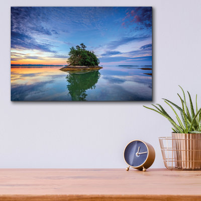 Breakwater Bay 'Wolfes Neck Reflections' by Rick Berk Acrylic Glass Wall Art
