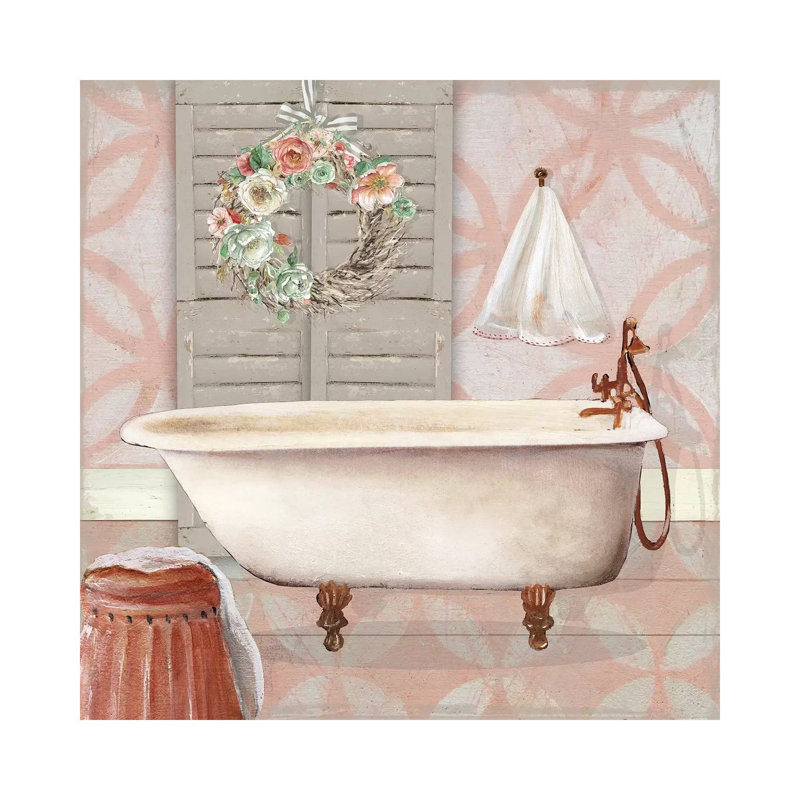 Blushing Bath II by Carol Robinson - Print on Canvas, 45.72 cm H x 45.72 cm W x 1.91 cm D, Wrapped Canvas