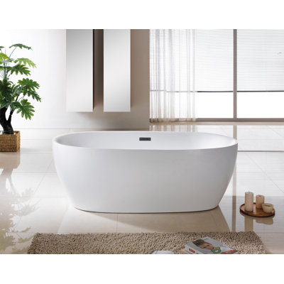 66'' x 30.7'' Freestanding Soaking Acrylic Bathtub