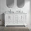 Meuble-lavabo double 60 po avec pierre artificielle