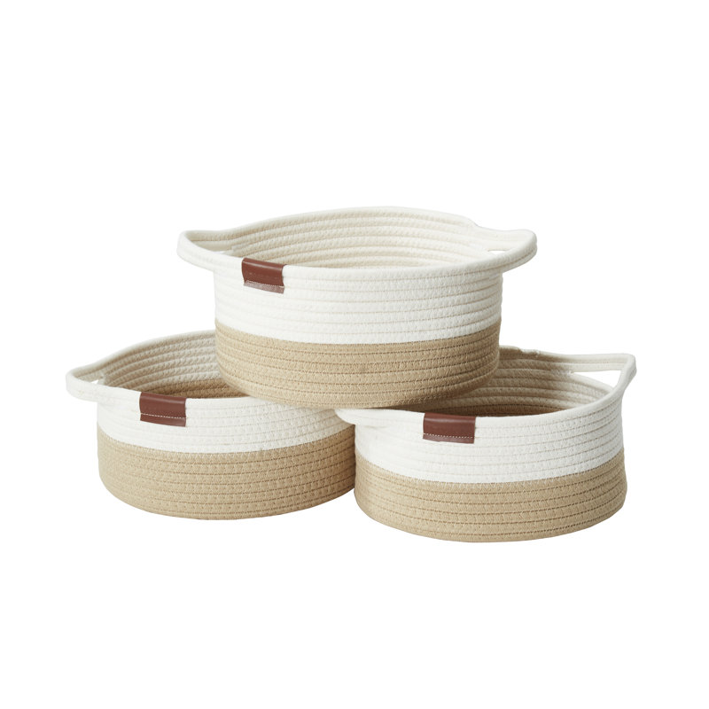 Paniers en corde de coton, Beige