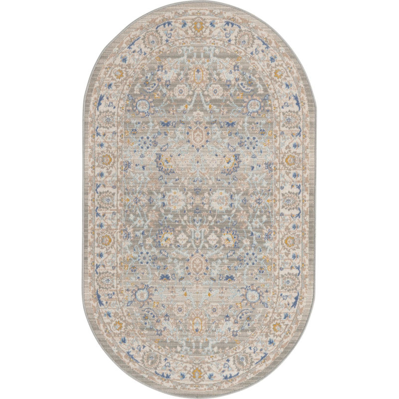 Denena Oriental Indoor Rug, Oval 3' x 5'3"