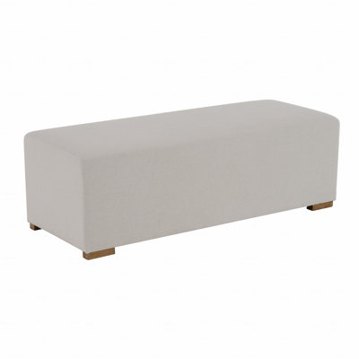 Long Fabric Upholstered Ottoman, Practical Living Room Furniture