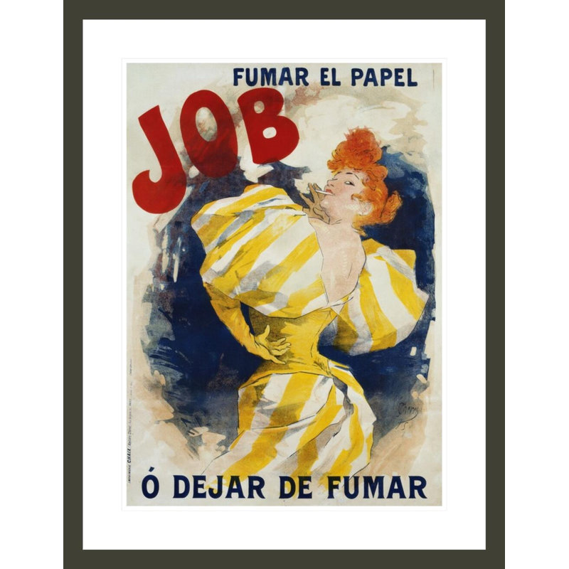 «O Deja de Fumar», affiche de publicité par Jules Chéret, impression giclée encadrée, H 29,5 po x l 22,89 po
