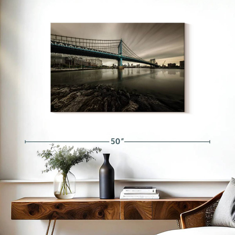 Lilie Manhattan Bridge NY, H 24 po x l 36 po