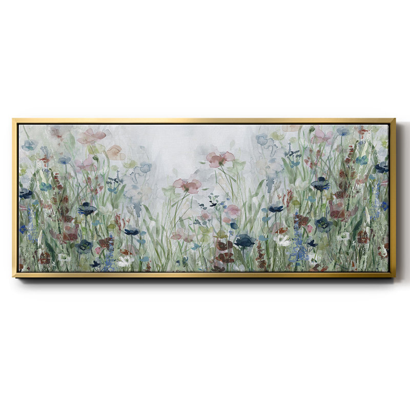 Champ de fleurs sauvages - toile encadrée, H 20 po x l 50 po