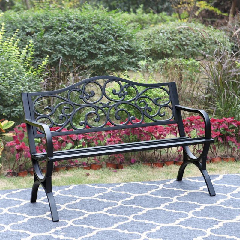 Hudock Metal Park Bench