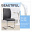 Chaise de luxe en arche de 6 - Pu gris foncé, pieds en métal, tissu respirant argenté à la fois simple et tendance, 6 chaises-412811711-412811698-412811699