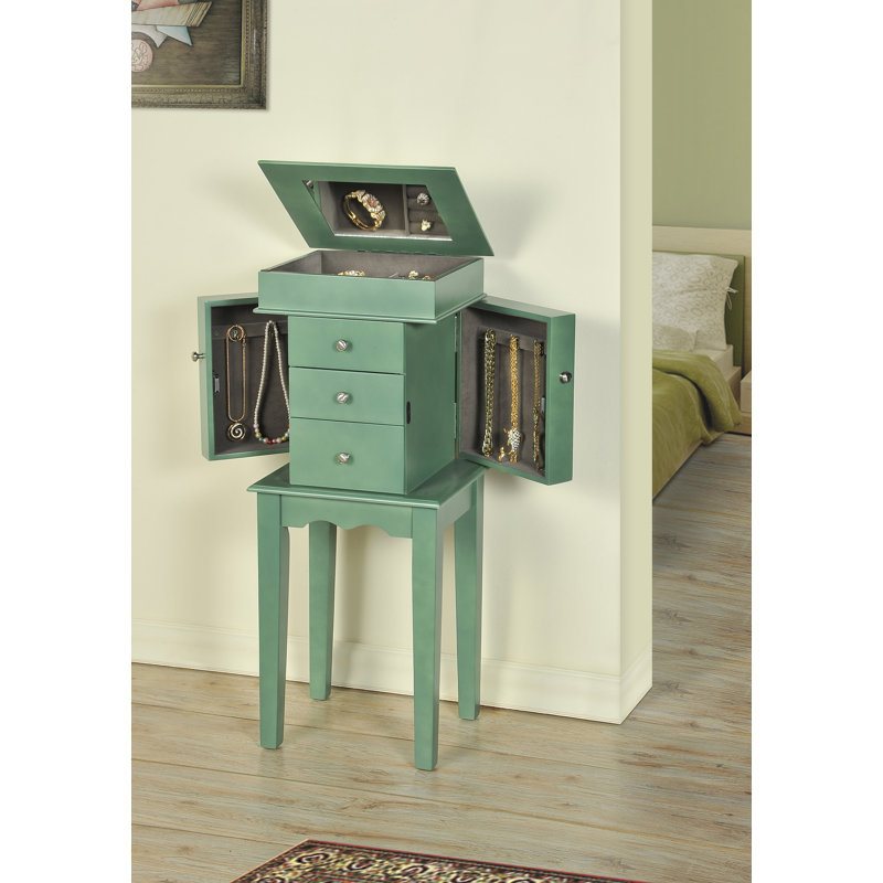 Organisateur d'armoire pour bijoux Sea Green, Vert