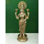 Statue déesse debout à la main en laiton Lakshmi - divinité de la prospérité 32 pouces pour les autels spirituels, les espaces de méditation et les décorations inspirantes