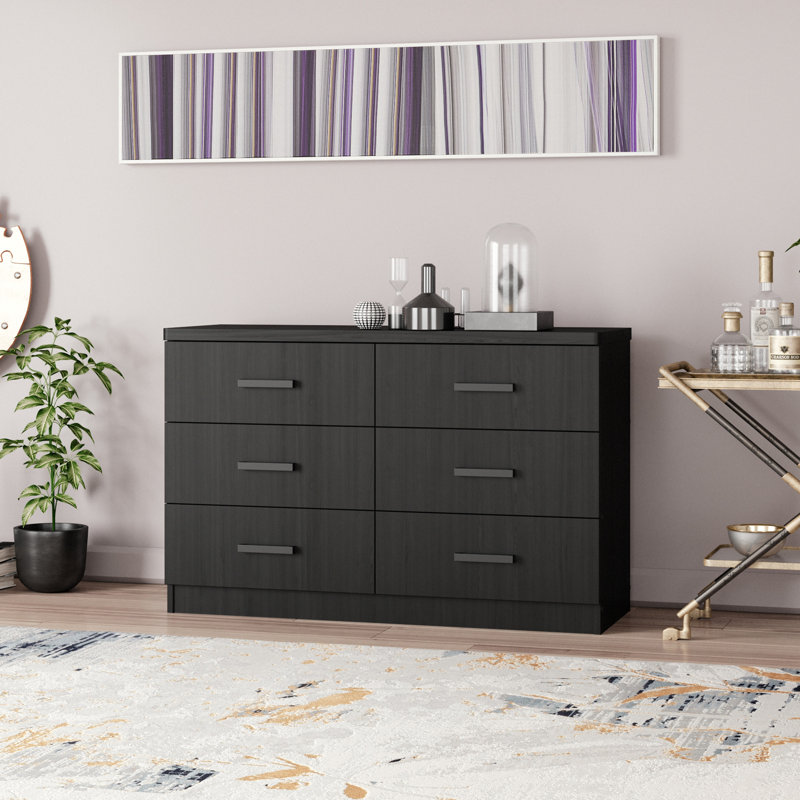 Commode 6 tiroirs Barstis, Tabac