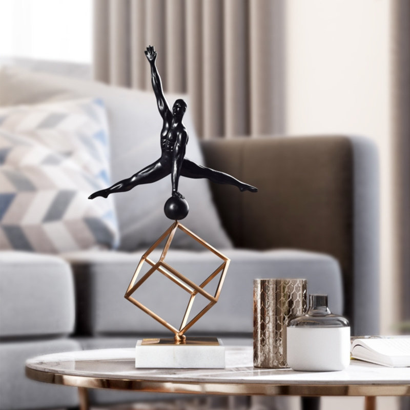Ensemble de 3 statues de gymnastique