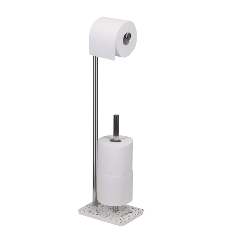 Blue Terrazzo Toilet Roll Holder