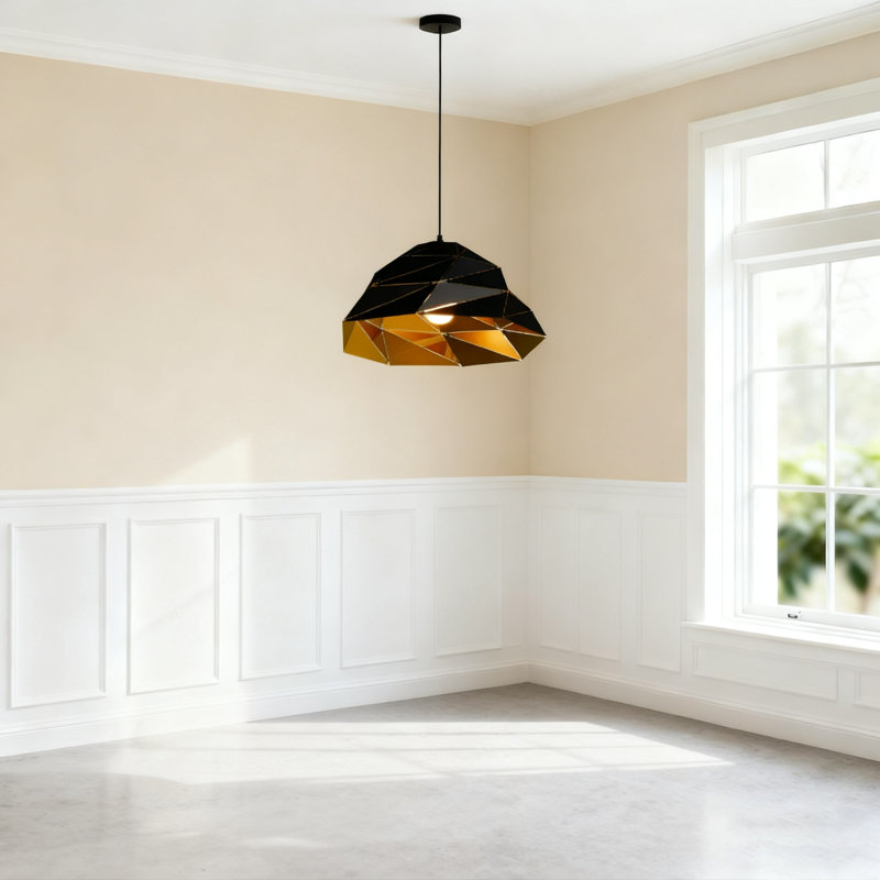 Single Head Dimmable Metal Black Pendant Light